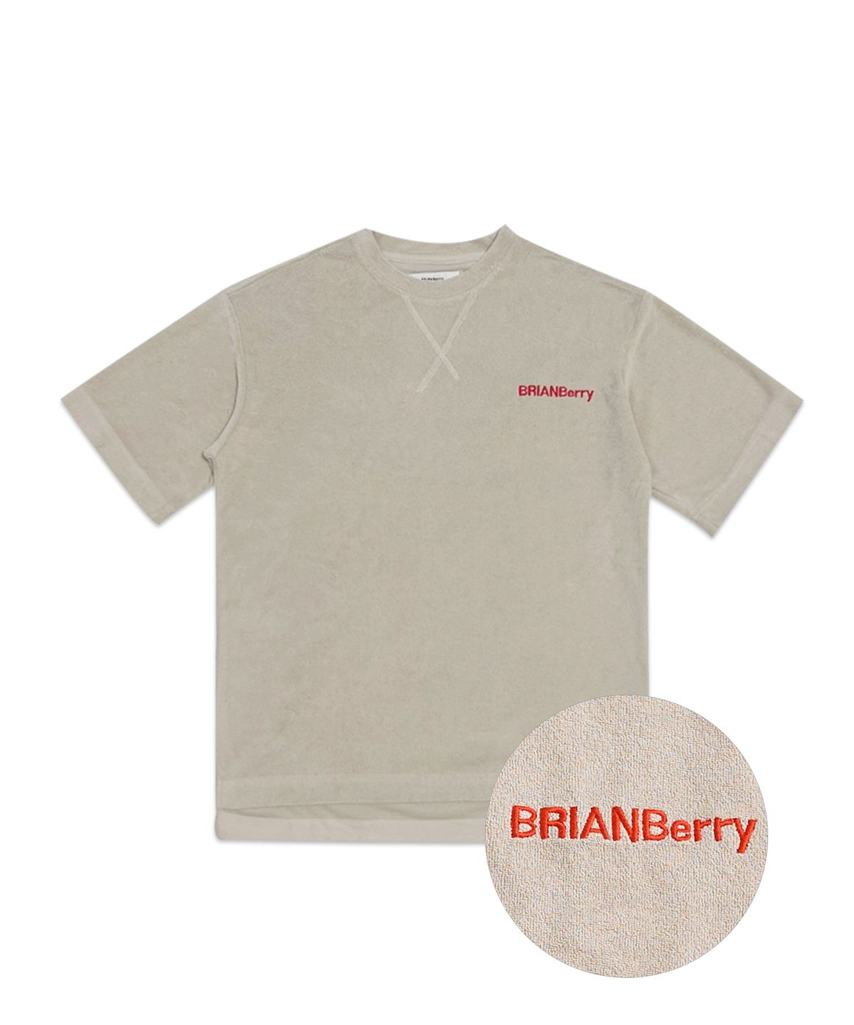 브라이언베리(BRIAN BERRY) BRAINY SUMMER HALF TEE_MONSOON GREY