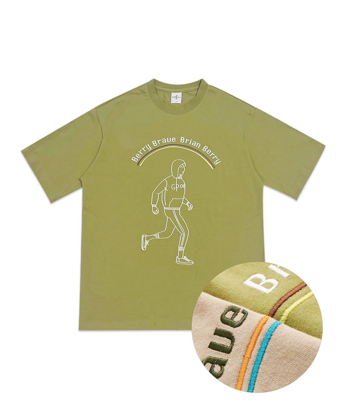 브라이언베리(BRIAN BERRY) SIGNATURE BOLD HALF TEE_LEAF GREEN