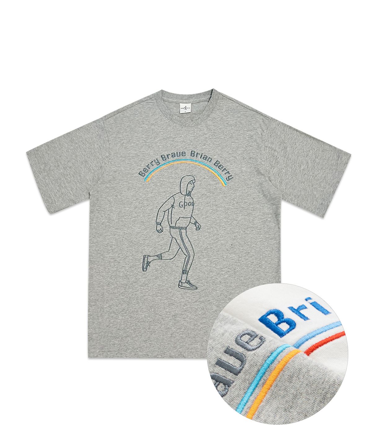 브라이언베리(BRIAN BERRY) SIGNATURE BOLD HALF TEE_STONE GREY