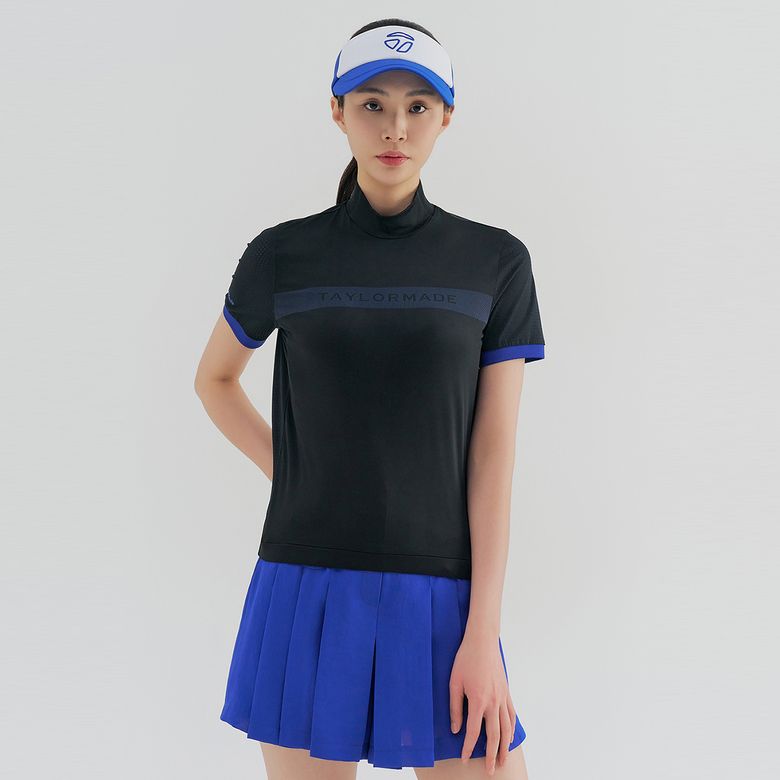 여성 빅로고 펀칭 하이넥 반팔 티셔츠 TTN-62HG43-199