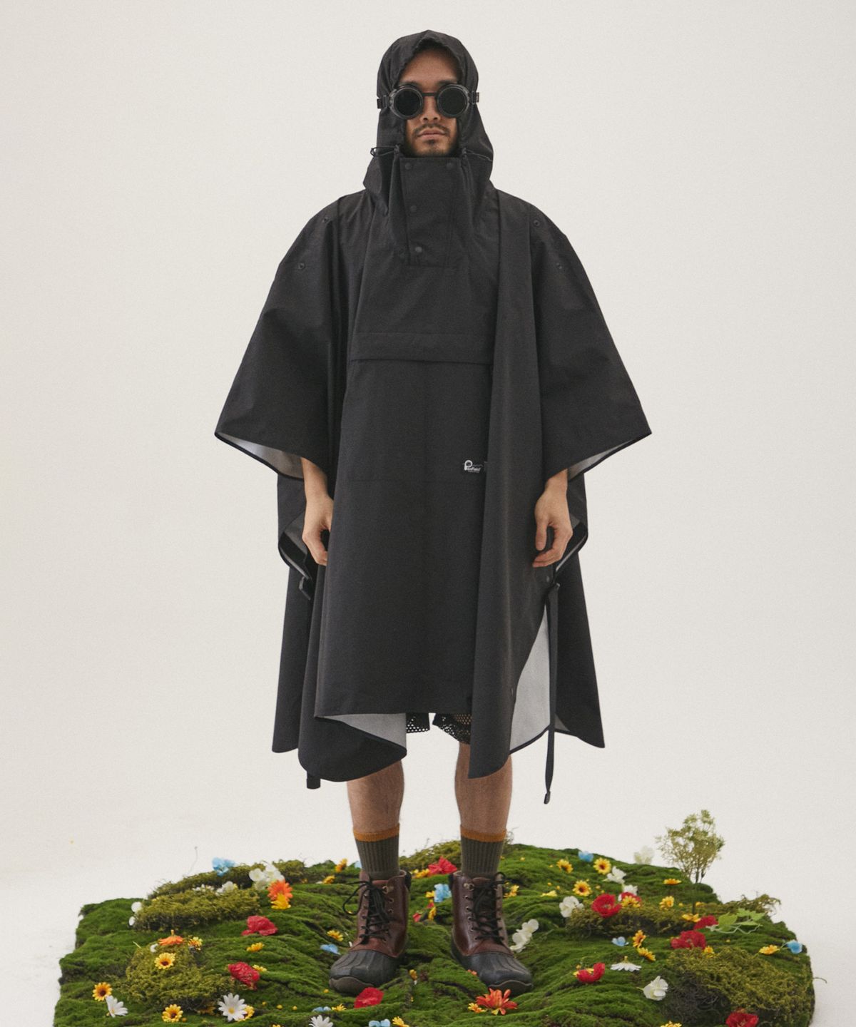 펜필드(PENFIELD) LAYER PACKABLE PONCHO BLACK_FQ2WJ97U