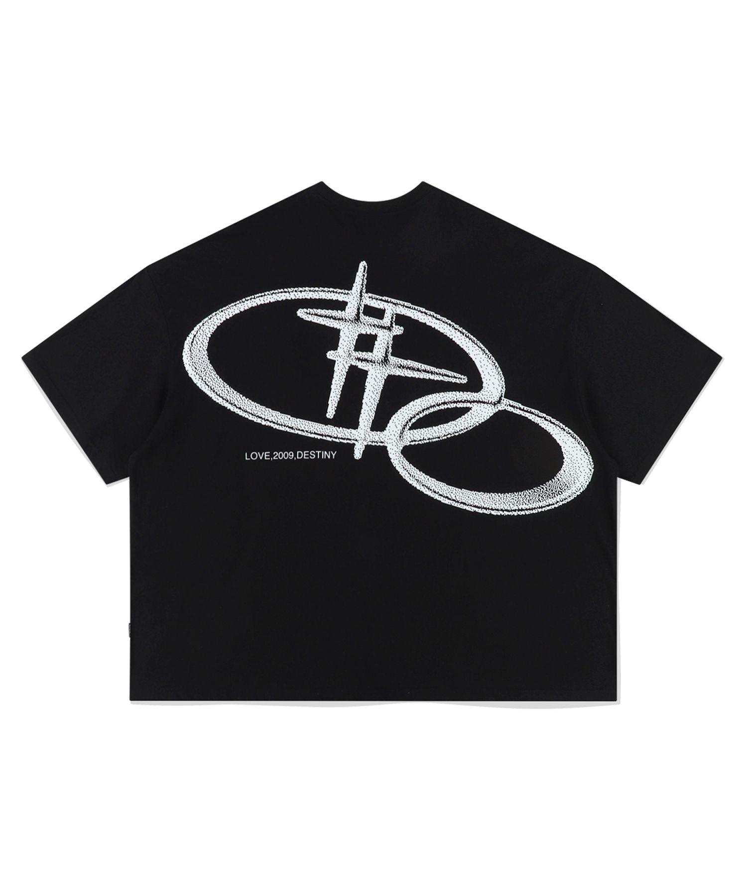 MUSINSA | ROMANTIC CROWN Wide Fit Shining Logo T-shirt_Black