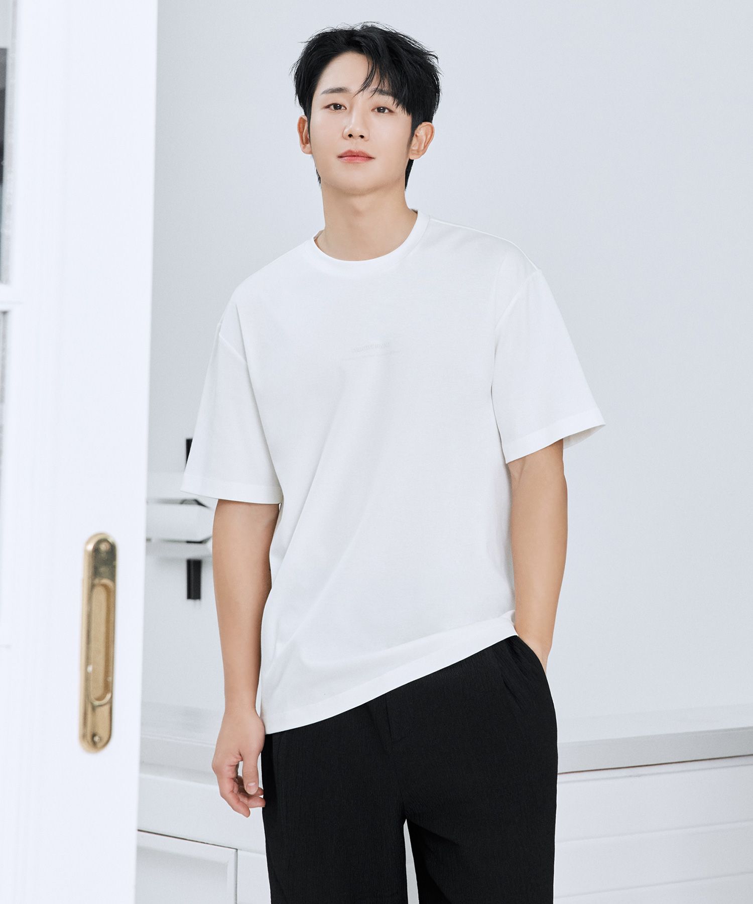 MUSINSA公式 | MINDBRIDGE Supima_Lettering Semi Overfit T