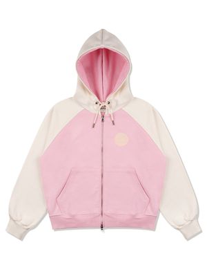 우먼즈 블러 로고 레글런 크롭 후드 집업 핑크(FCE1ZP304W)