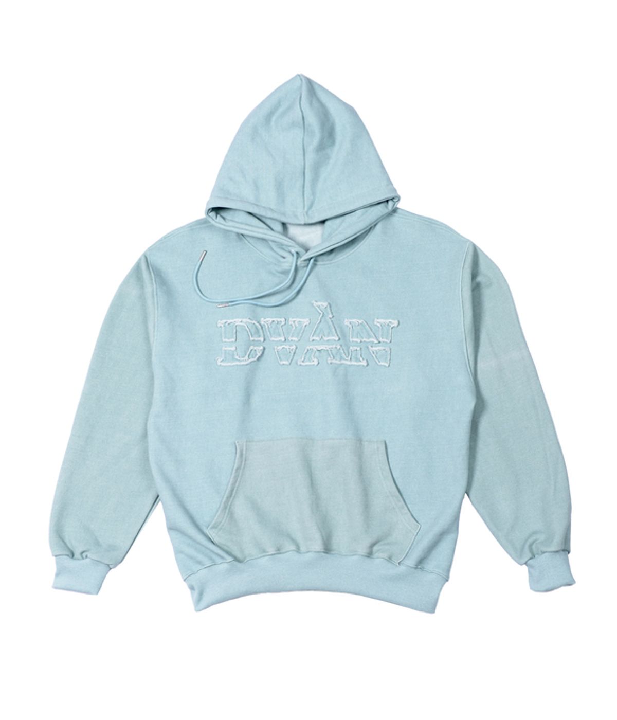 드반(DVÀN) DAMAGED EMB PIGMENT HOODIE ICE MINT 데미지 민트 후드