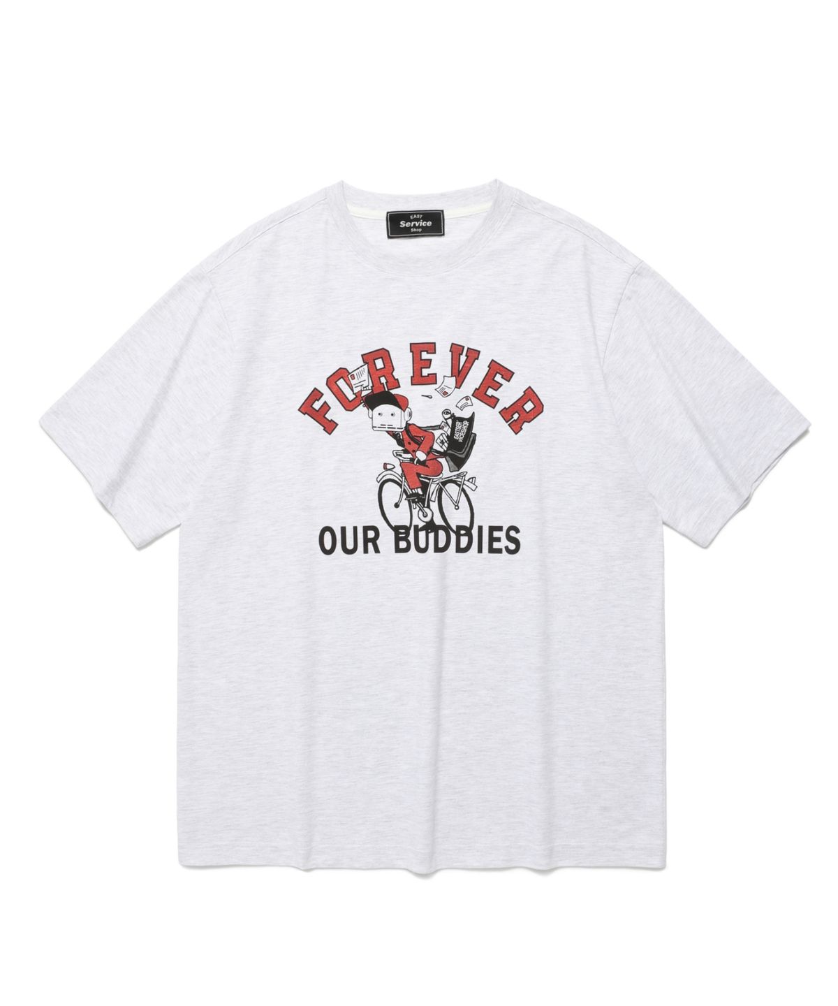 이스트서비스샵(eastserviceshop) Our Buddies Half T - Melange White
