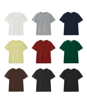 위클리 컬러 코튼 티셔츠 : 9컬러