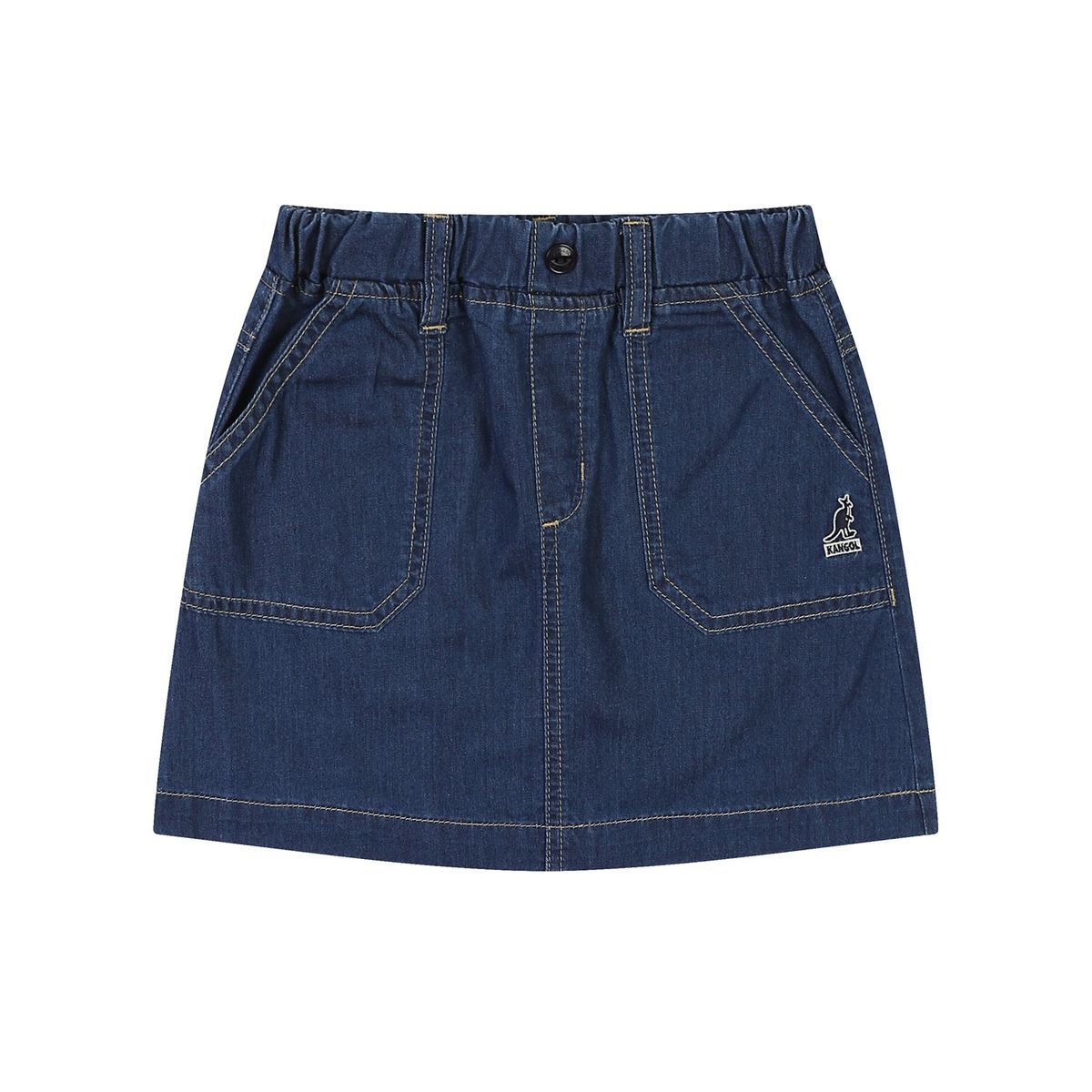 캉골키즈(KANGOL KIDS) 쿨 데님 썸머 스커트 QB 2001 블루/AQBCSK20010BU
