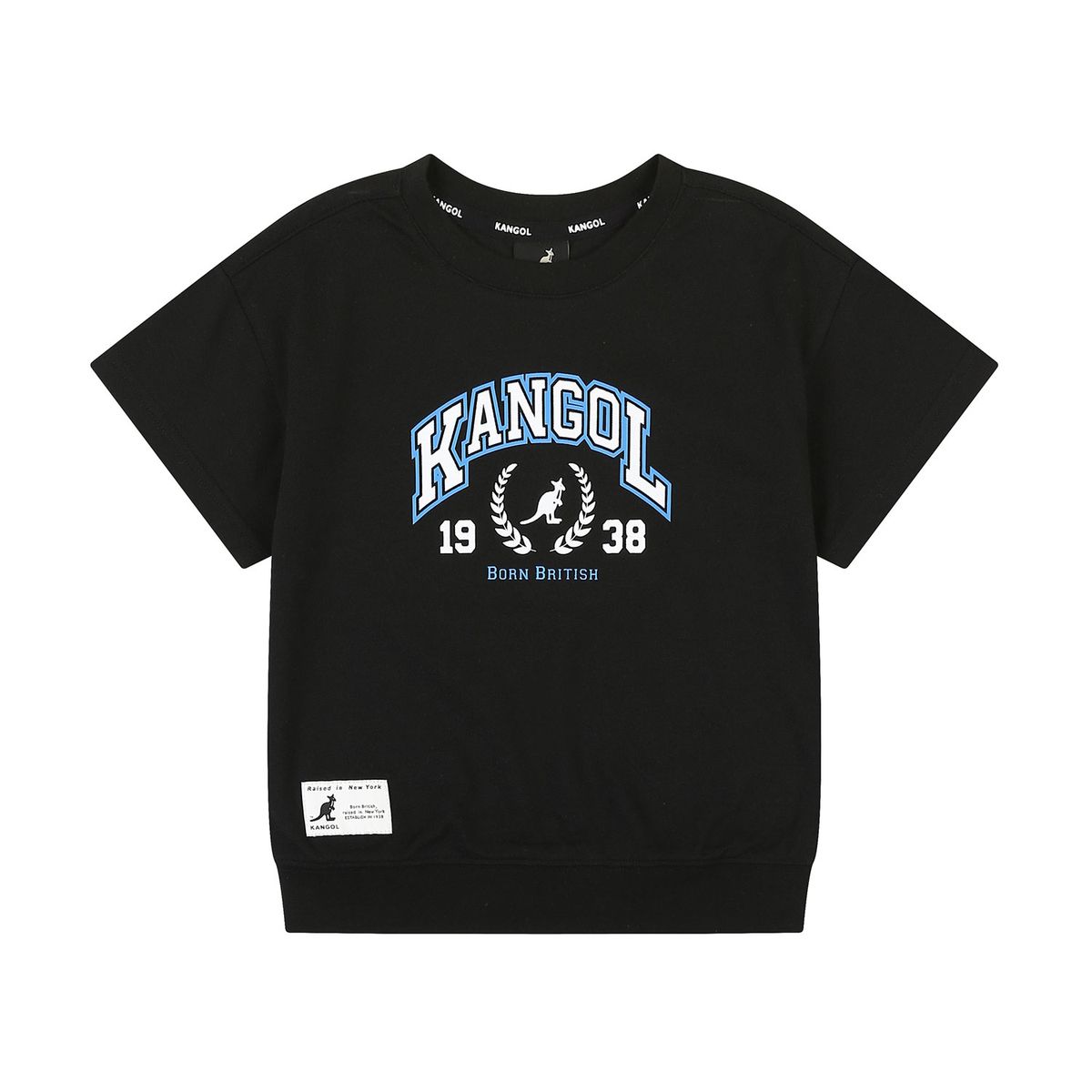 캉골키즈(KANGOL KIDS) GOAT 쿨맥스 클럽 로고 썸머 스웻셔츠 QB 0414 블랙/AQBCRT04140BK