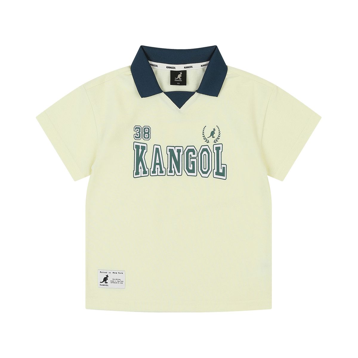 캉골키즈(KANGOL KIDS) GOAT 쿨맥스 카라 저지 탑 QB 0003 라임/AQBCLT00030LI