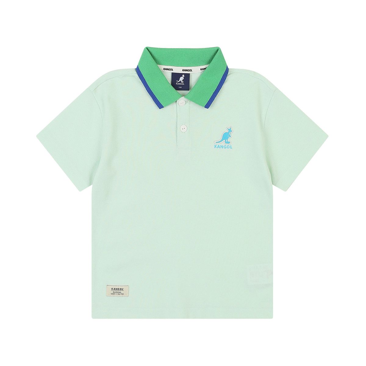 캉골키즈(KANGOL KIDS) 컬러 팁 포인트 썸머 피케 티셔츠 QB 0001 민트/AQBCLT00010MI