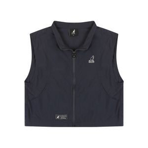 나일론 크롭 집업 슬리브리스 점퍼 QB 0009 다크 네이비/AQBCJP00090DV