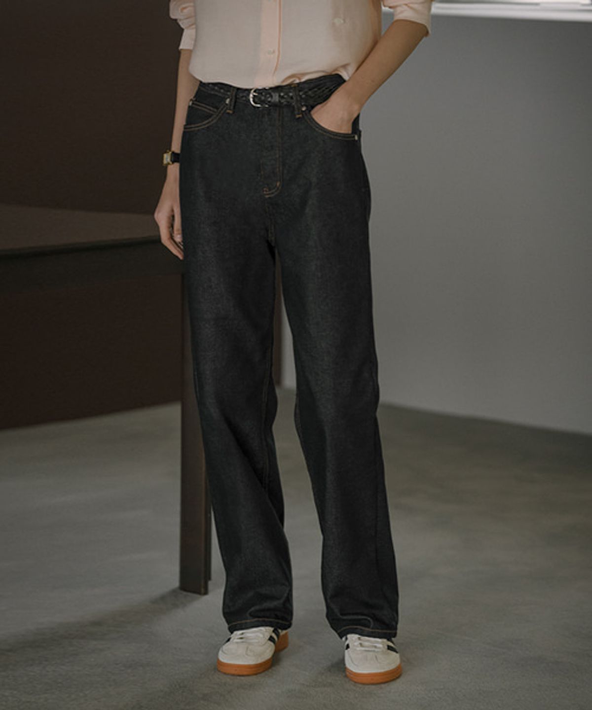 노운베러(KNOWNBETTER) Straight fit non-fade denim pants_Indigo