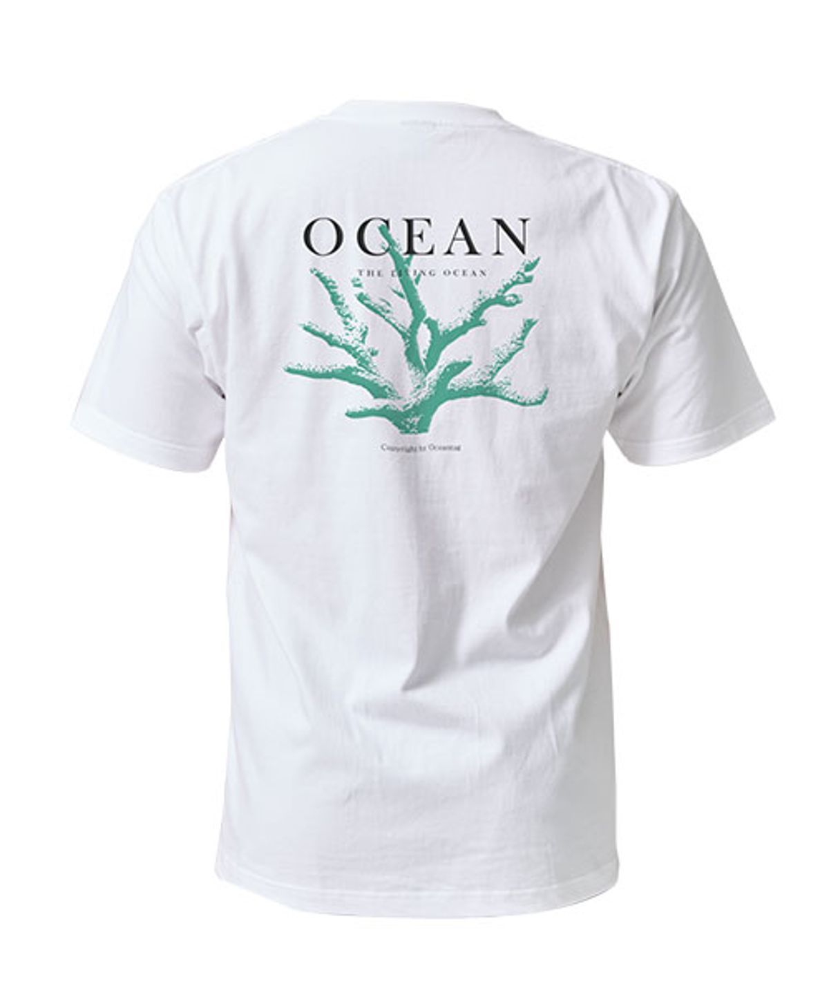 오션테그(OCEANTAG) 반팔 티셔츠 화이트 Green Coral