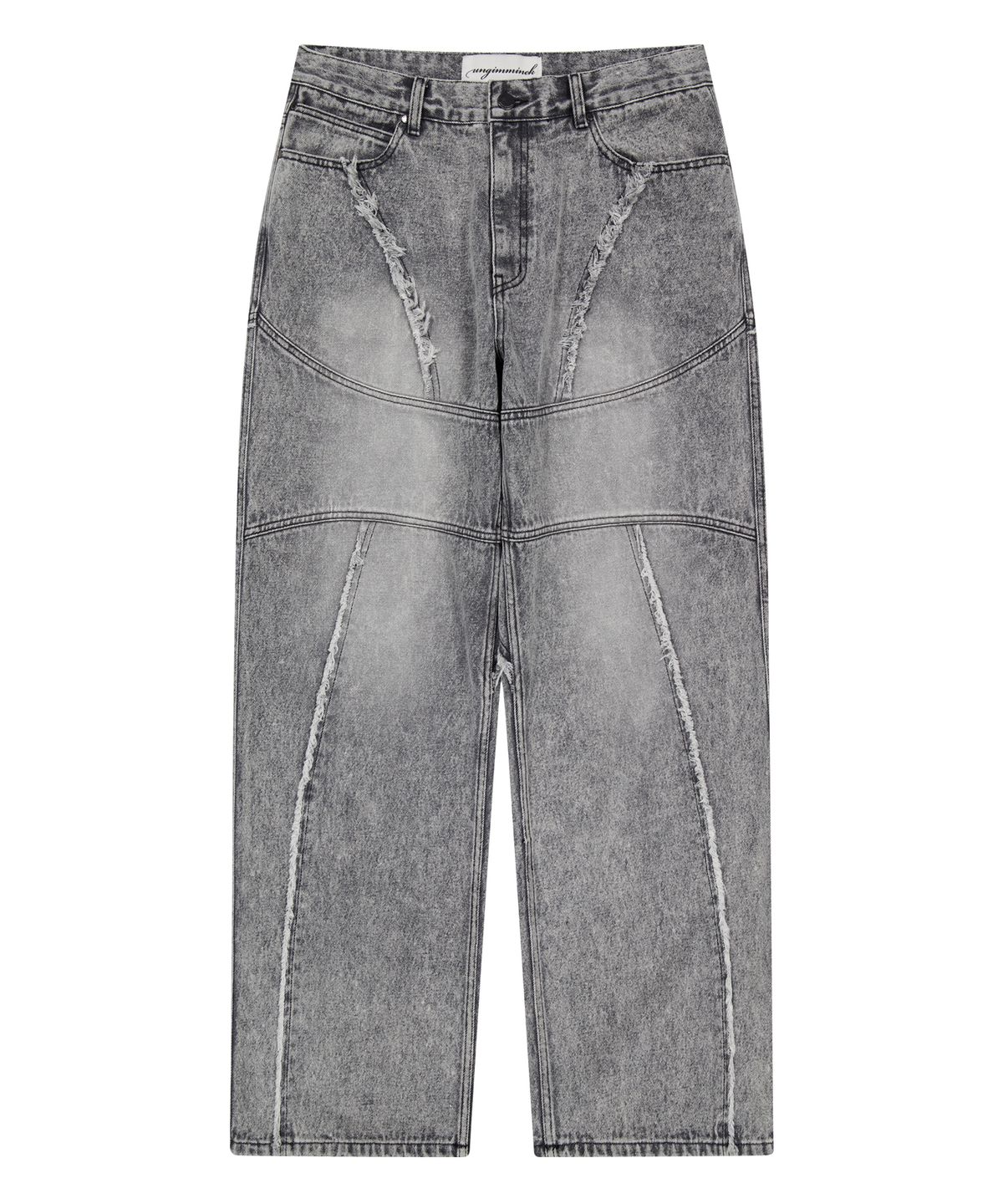 언지미크(UNGIMMICK) STONE WASHED DENIM PANTS (GRAY)