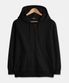 [논기모or기모] 베이직 스탠다드핏 무지 후드 집업 블랙