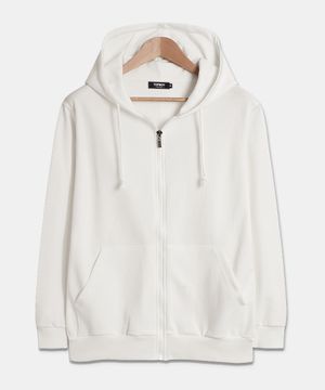 [논기모or기모] 베이직 스탠다드핏 무지 후드 집업 아이보리