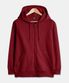 [논기모or기모] 베이직 스탠다드핏 무지 후드 집업 와인