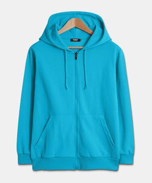 [논기모or기모] 베이직 스탠다드핏 무지 후드 집업 라이트블루