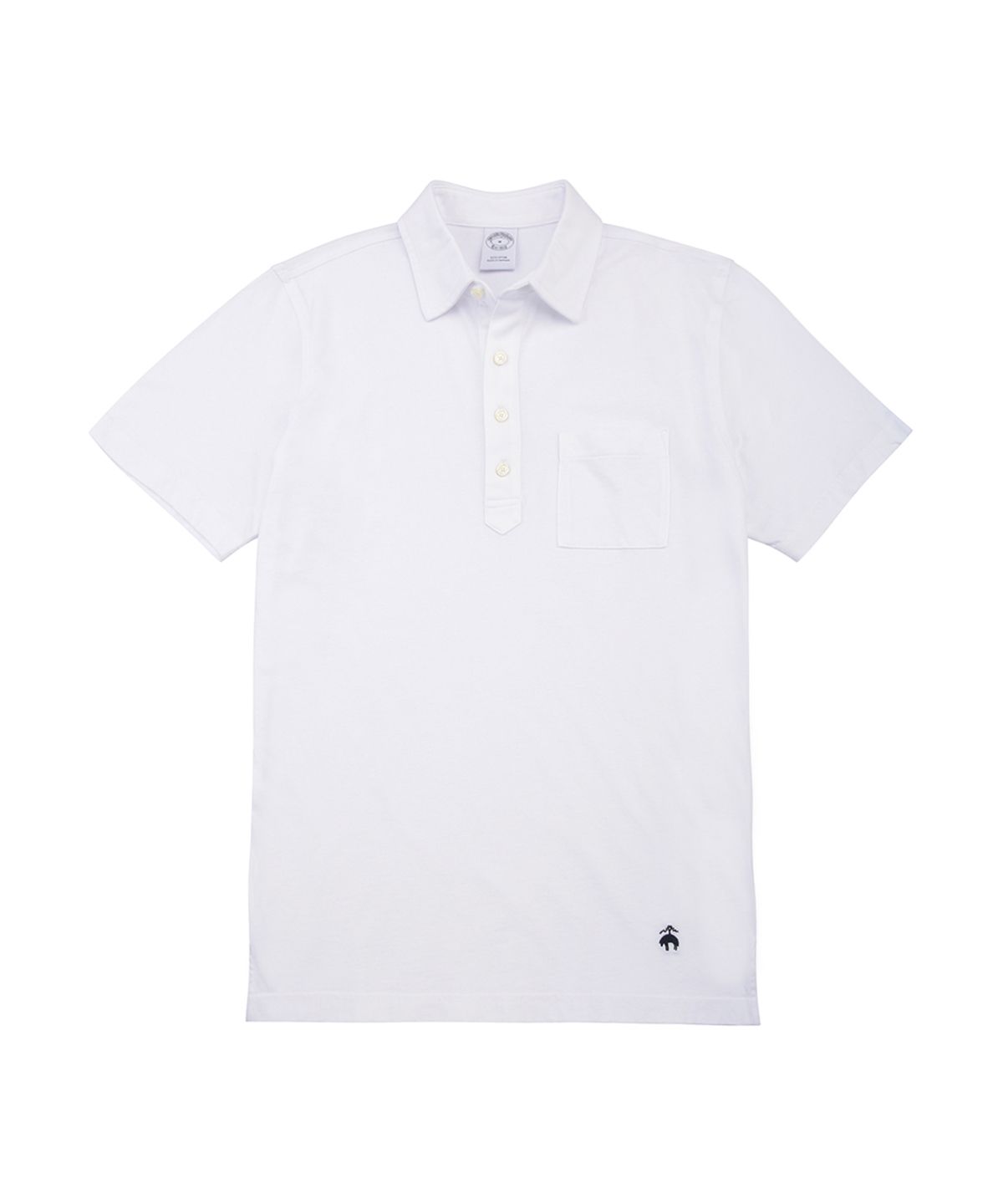 브룩스 브라더스(BROOKS BROTHERS) 저지 빈티지 포켓 폴로 셔츠 (화이트) (BBNTMM7414AEM)
