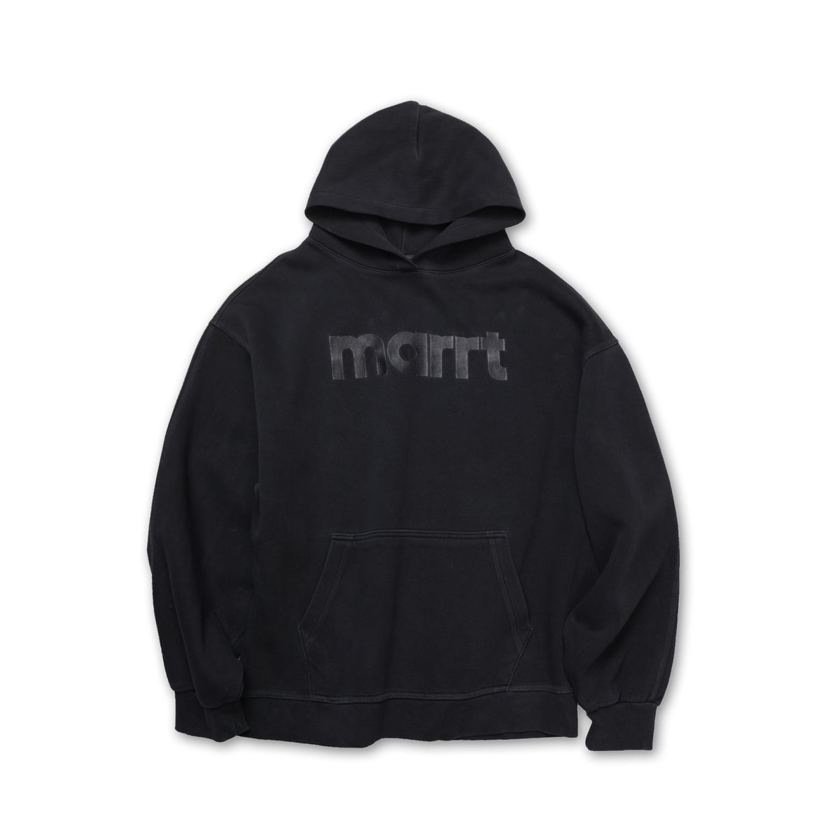 마르트(MARRT) 피그먼트 핀턱카고 후드 차콜