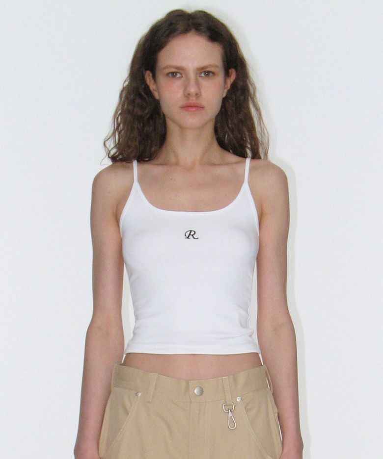 Square Logo String Sleeveless - White