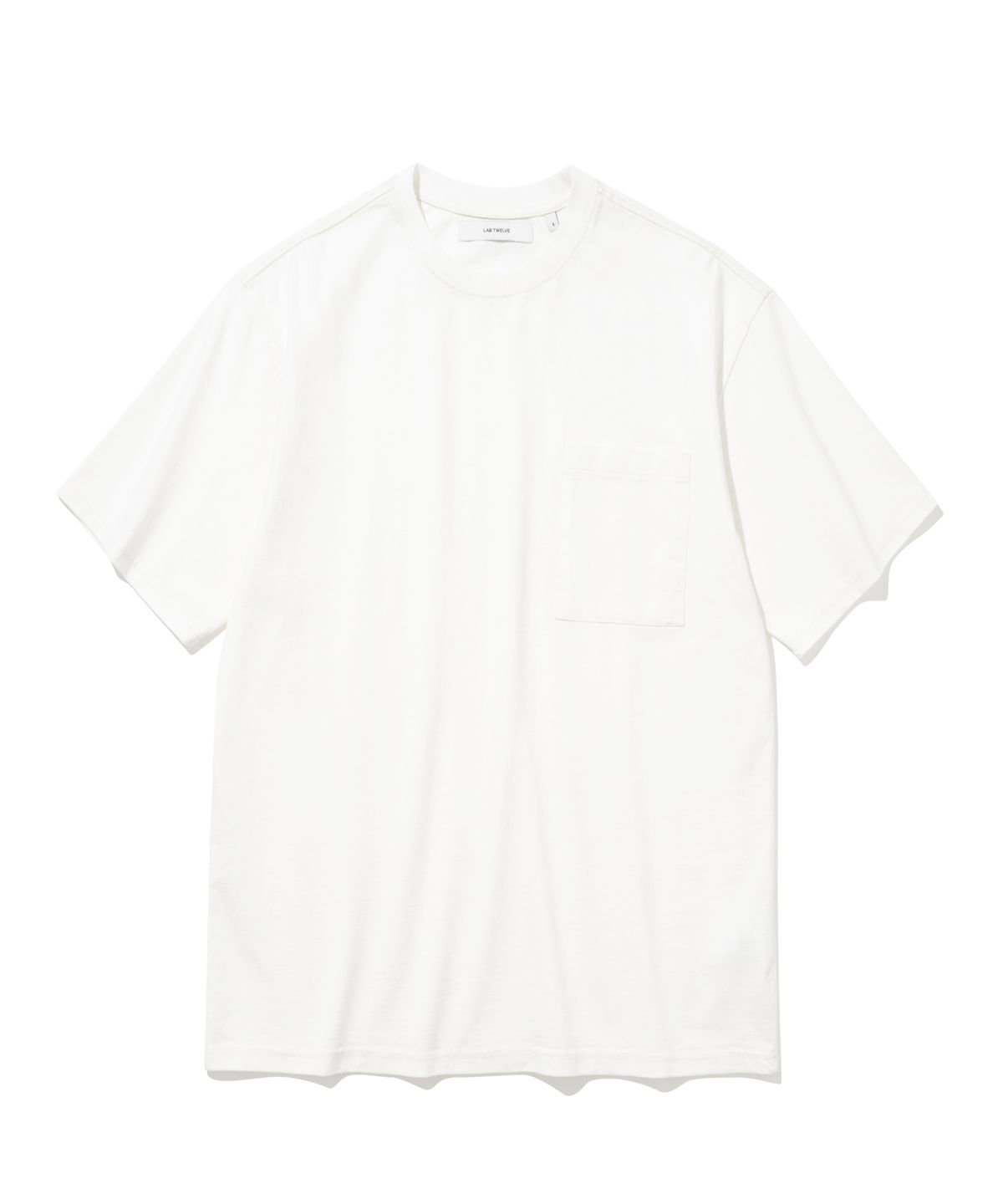랩12(LAB12) 24SS 에센셜 포켓 티셔츠 (오프화이트)