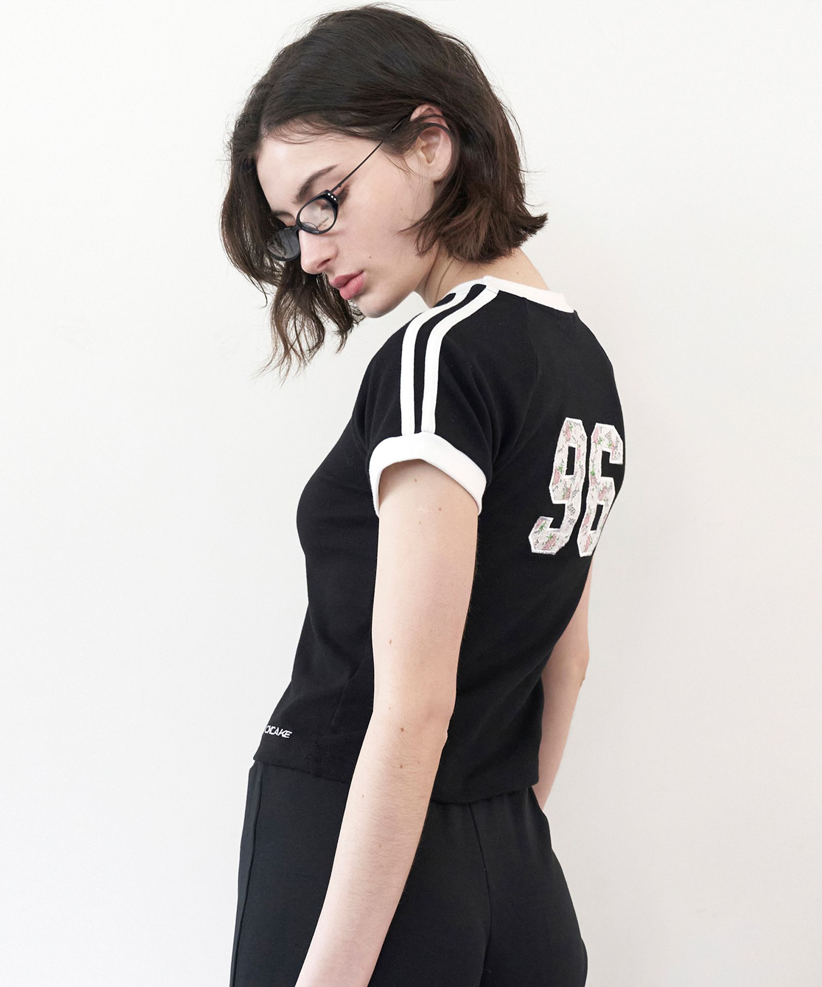 ★ROCKCAKE★Sports 96 Lace Crop Top★送料・関税込★ MUSINSA | ROCKCAKE Sports 96 Lace Crop Top - Black