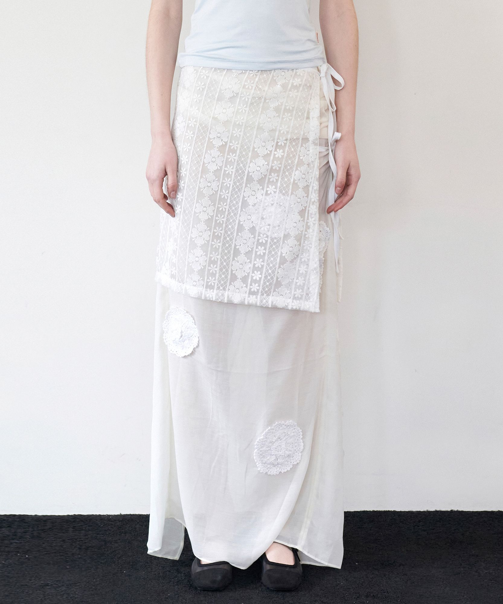 ◆ROCKCAKE◆ Layered Lace Skirt White MUSINSA | ROCKCAKE Layered Lace Skirt - White