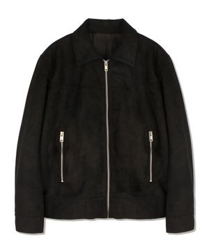 웨스턴 비건 스웨이드 자켓 블랙