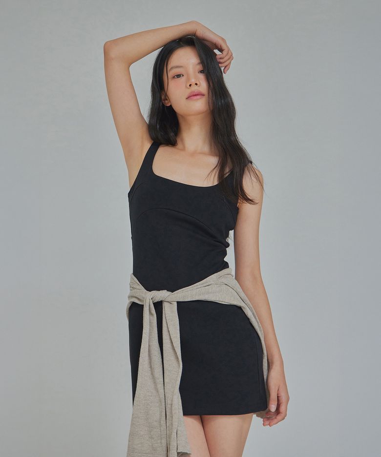 MANNEQUIN SQUARE NECK MINI DRESS_T416DS502