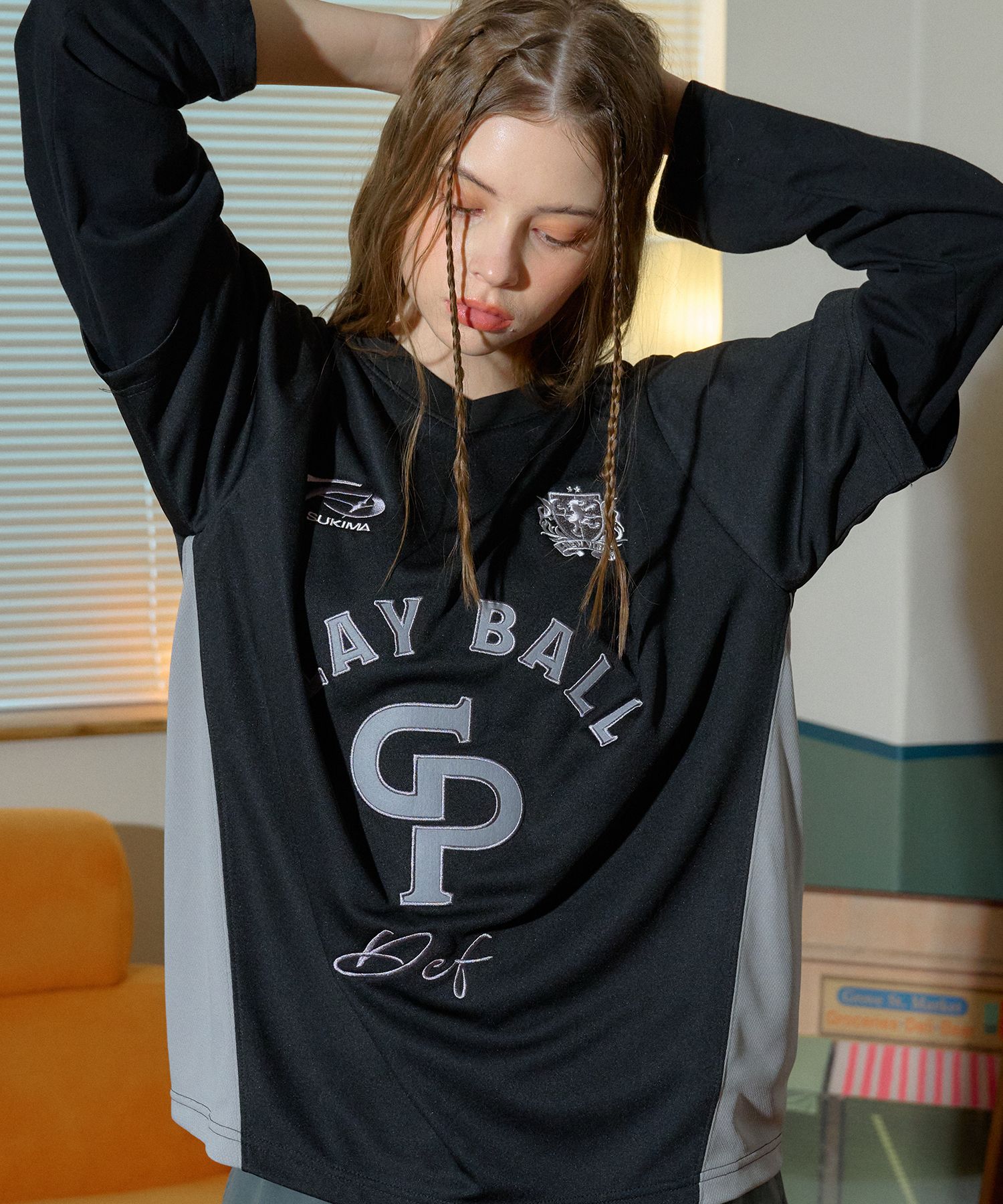 【CPGN STUDIO】24SS★ PLAY BALL Layered Jersey Long Sleeve MUSINSA | CPGN STUDIO PLAY BALL Layered Jersey Long Sleeve Black