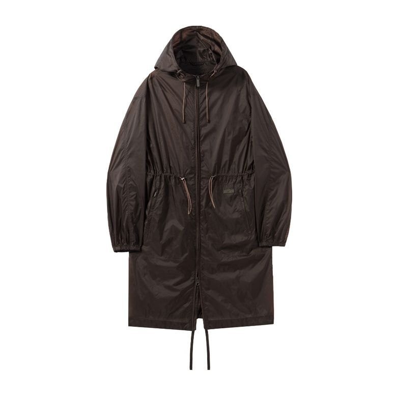 W SHEER TRENCH PACKABLE COAT - BROWN (P242WCT351)