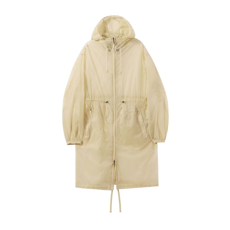 W SHEER TRENCH PACKABLE COAT - IVORY (P242WCT351)