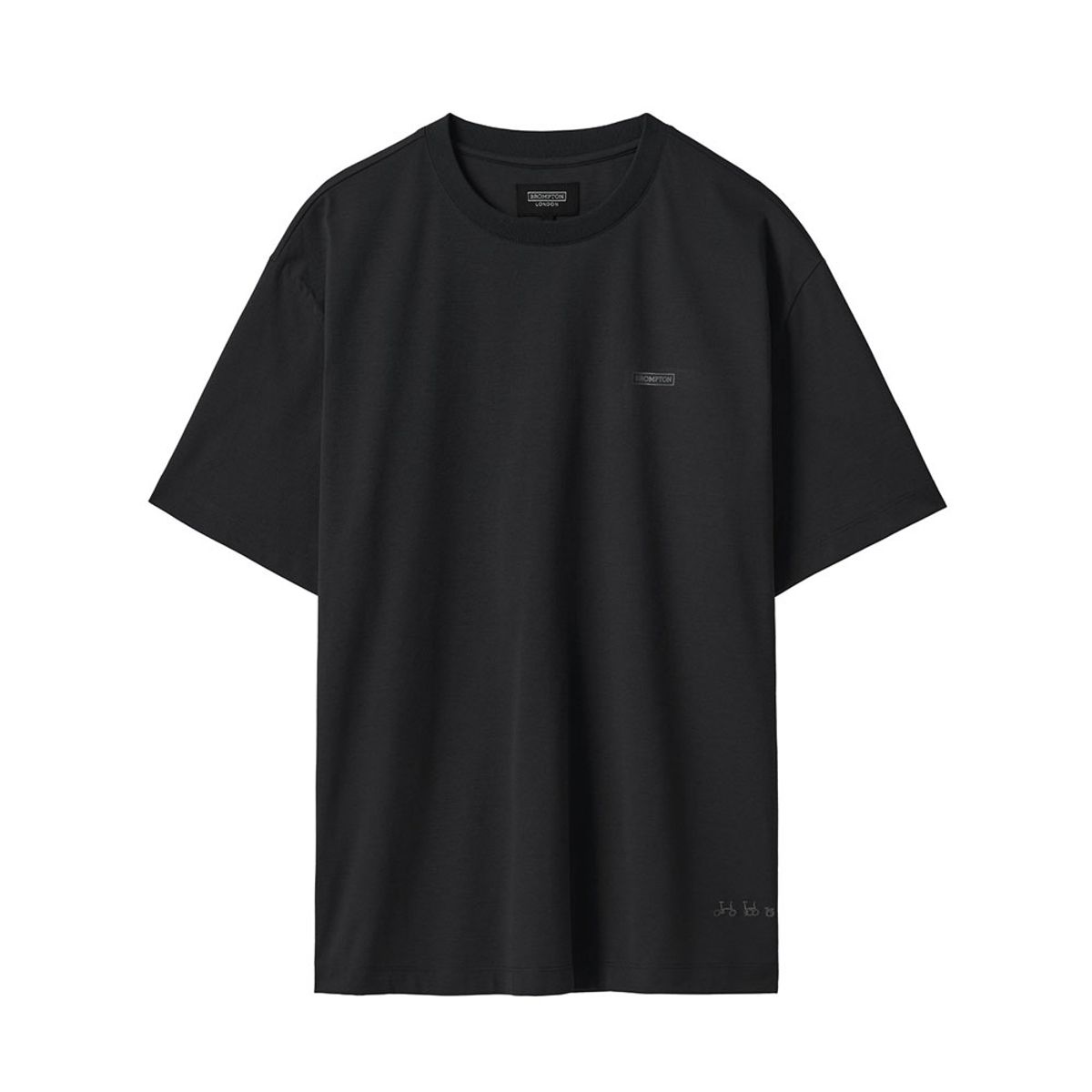 브롬톤 런던(BROMPTON LONDON) ECO HALF SLEEVE T-SHIRT - BLACK - (P242UTS124)