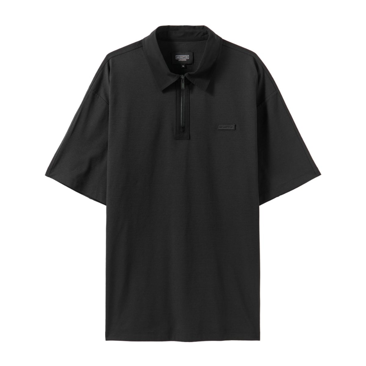 브롬톤 런던(BROMPTON LONDON) ECOMADE COLLAR T-SHIRTS - BLACK (P242UPL123)