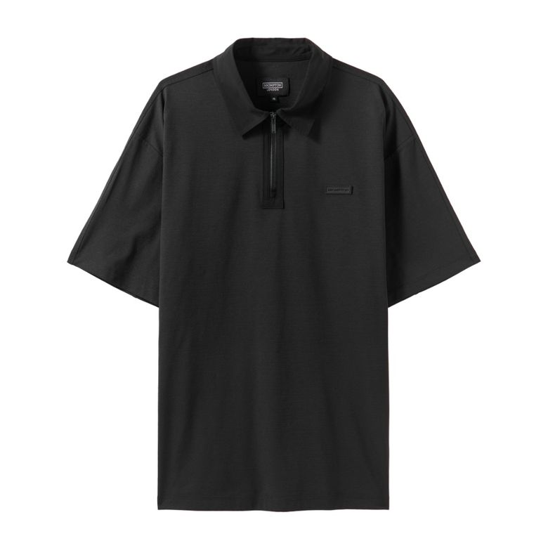 ECOMADE COLLAR T-SHIRTS - BLACK (P242UPL123)