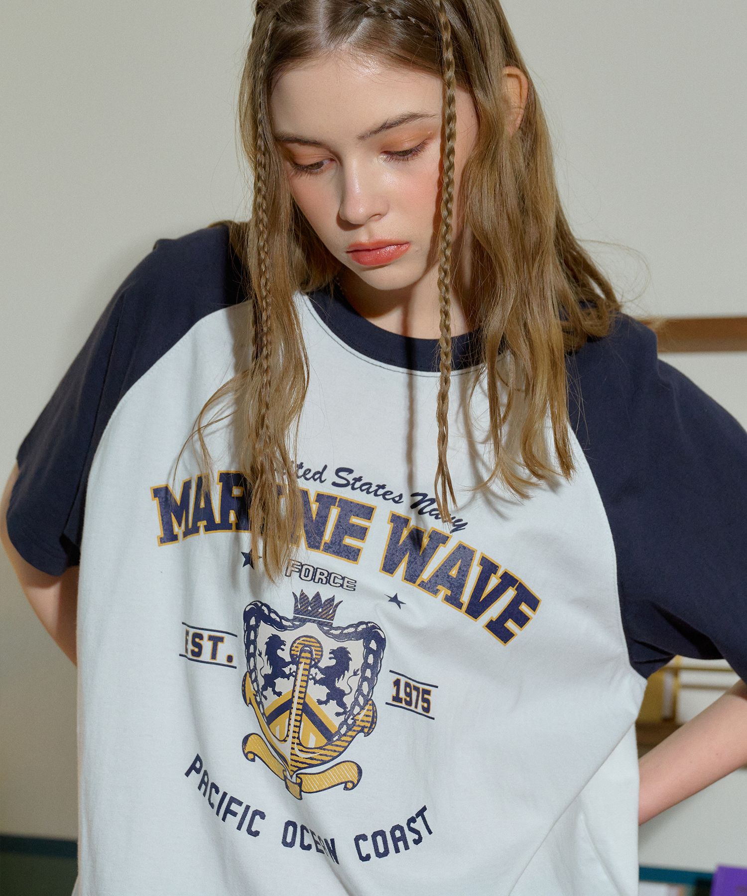 【CPGN STUDIO】24SS★ Marine Wave Raglan Short Sleeve Tee MUSINSA | CPGN STUDIO Marine Wave Reglan Short Sleeve T