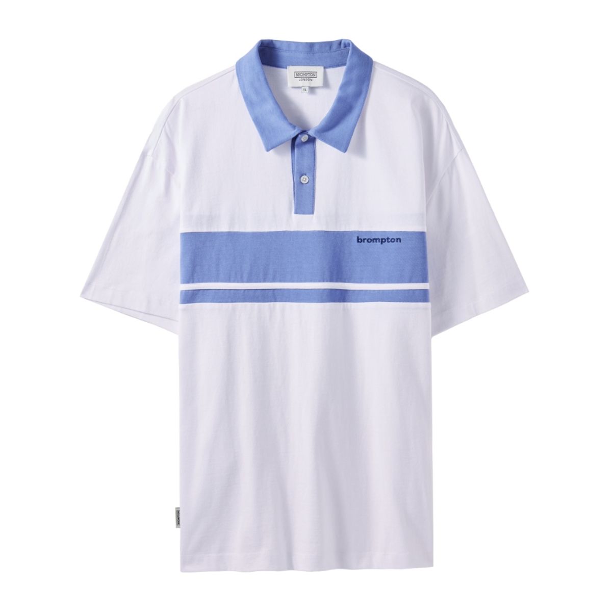 브롬톤 런던(BROMPTON LONDON) VINTAGE CYCLE COLLAR JERSEY - WHITE (P242MPL511)