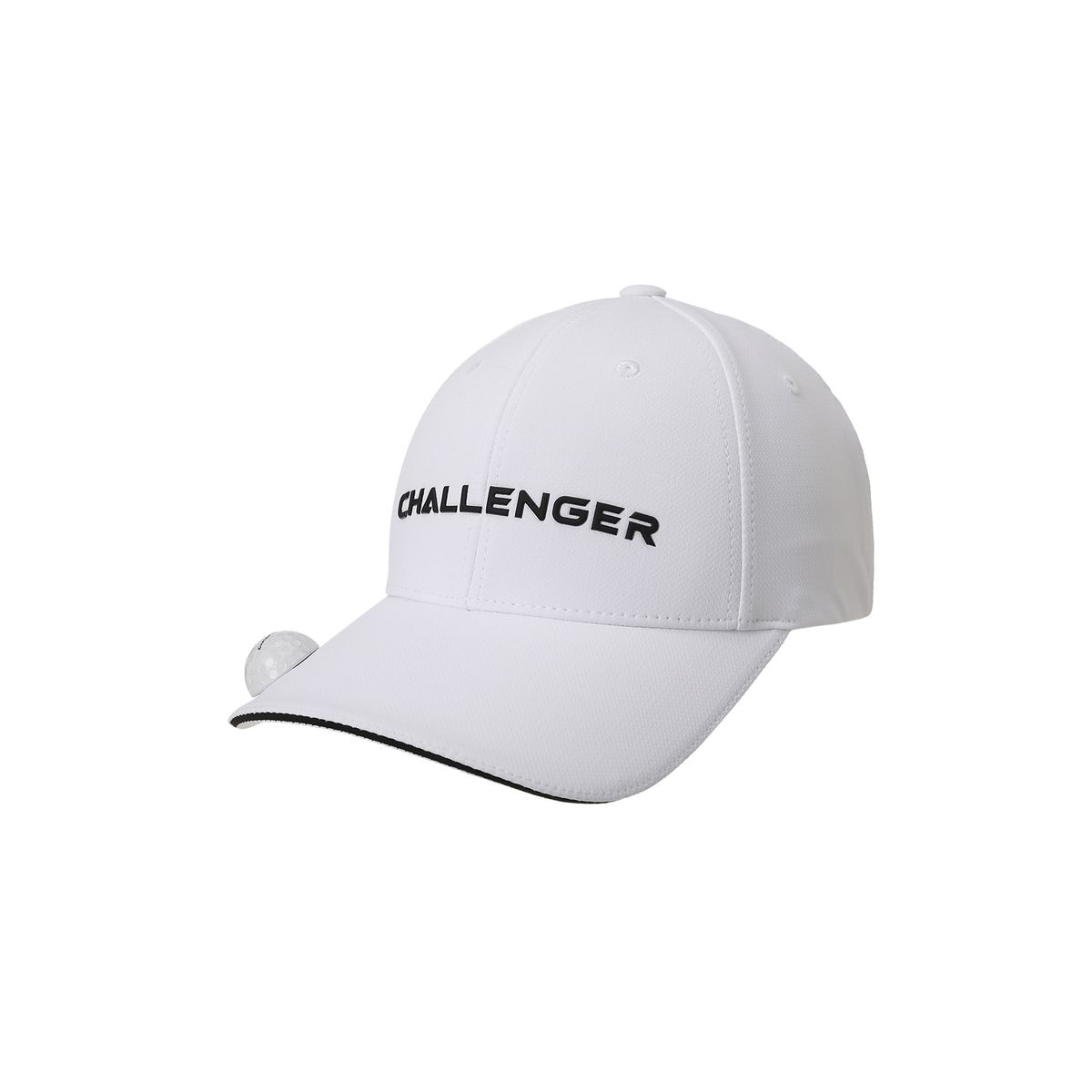 챌린저(CHALLENGER) 삼각링포인트 풀로고 베이직 남녀공용 볼캡모자 화이트