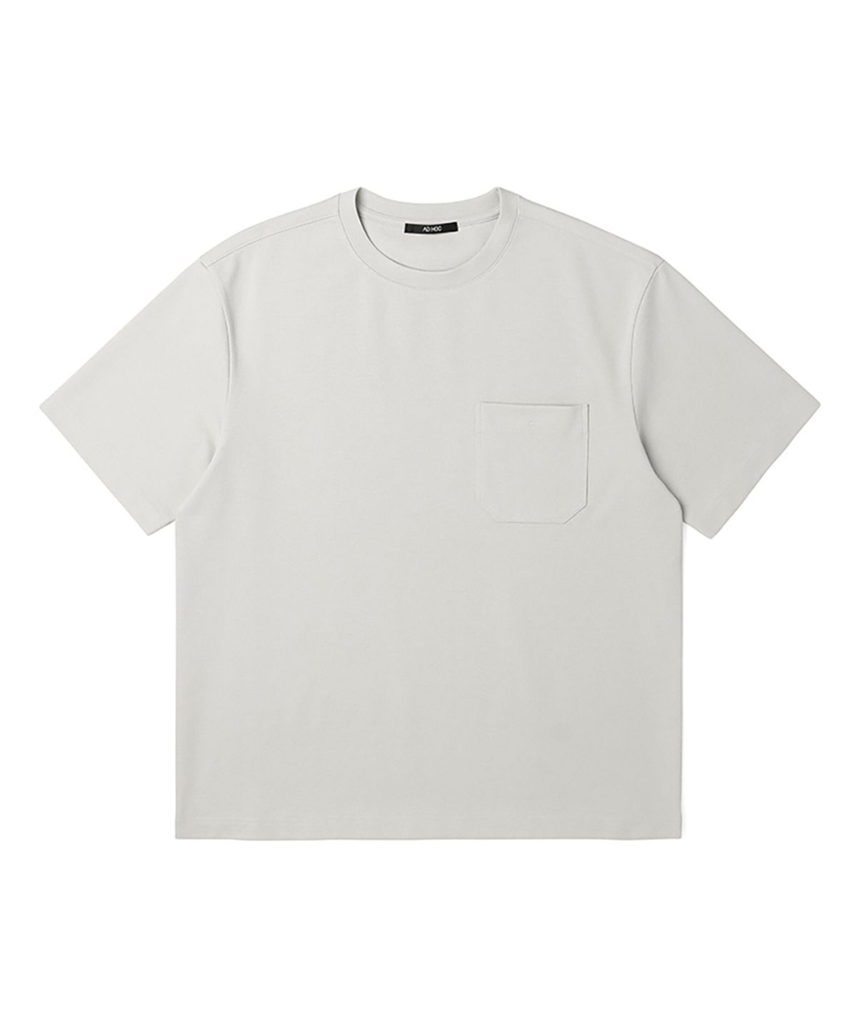 애드호크(ADHOC) 남성 분또 변형 포켓 반팔 라운드 티셔츠 (LT-BEIGE) (HA4ST90-23)
