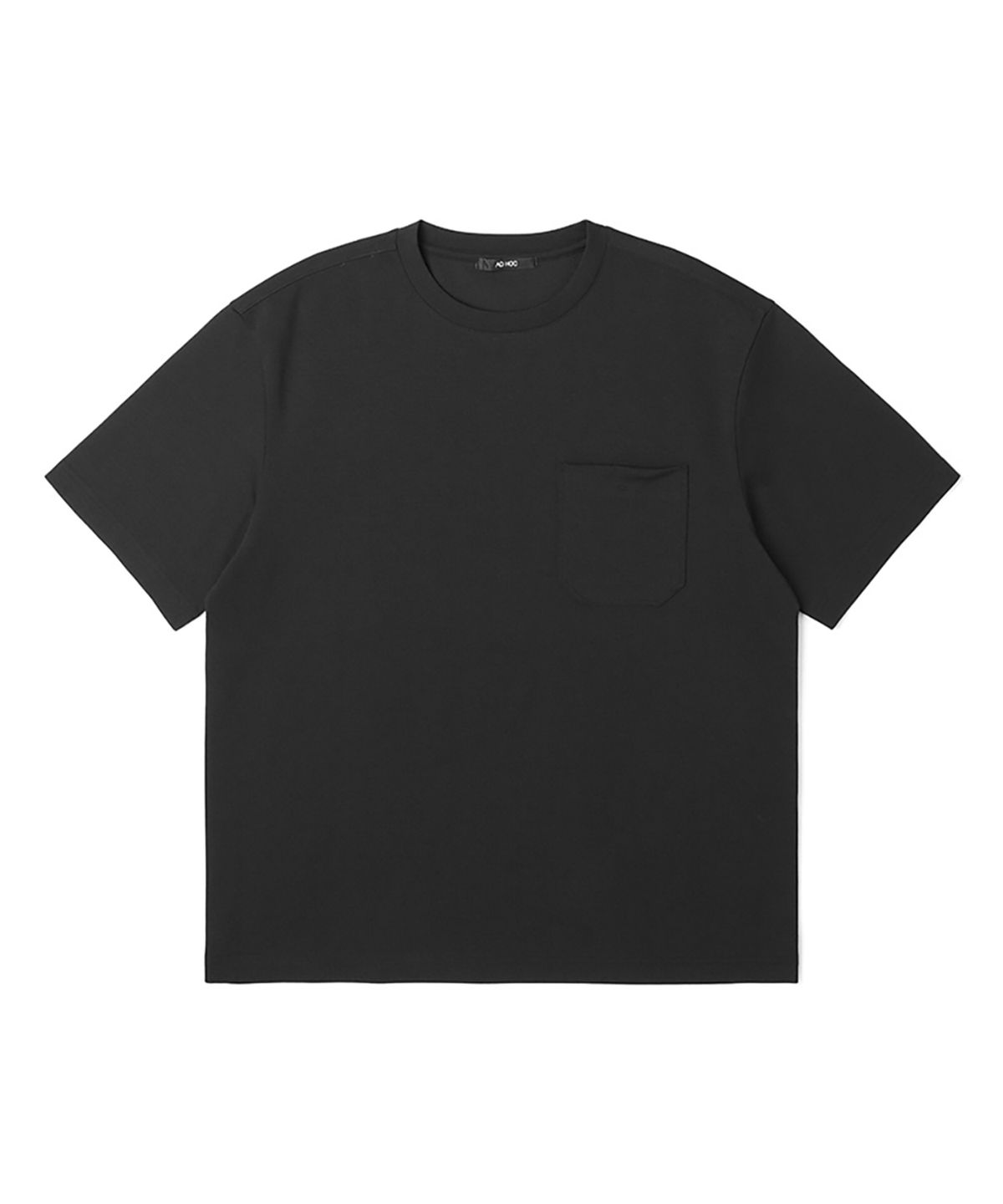 애드호크(ADHOC) 남성 분또 변형 포켓 반팔 라운드 티셔츠 (BLACK) (HA4ST90-39)