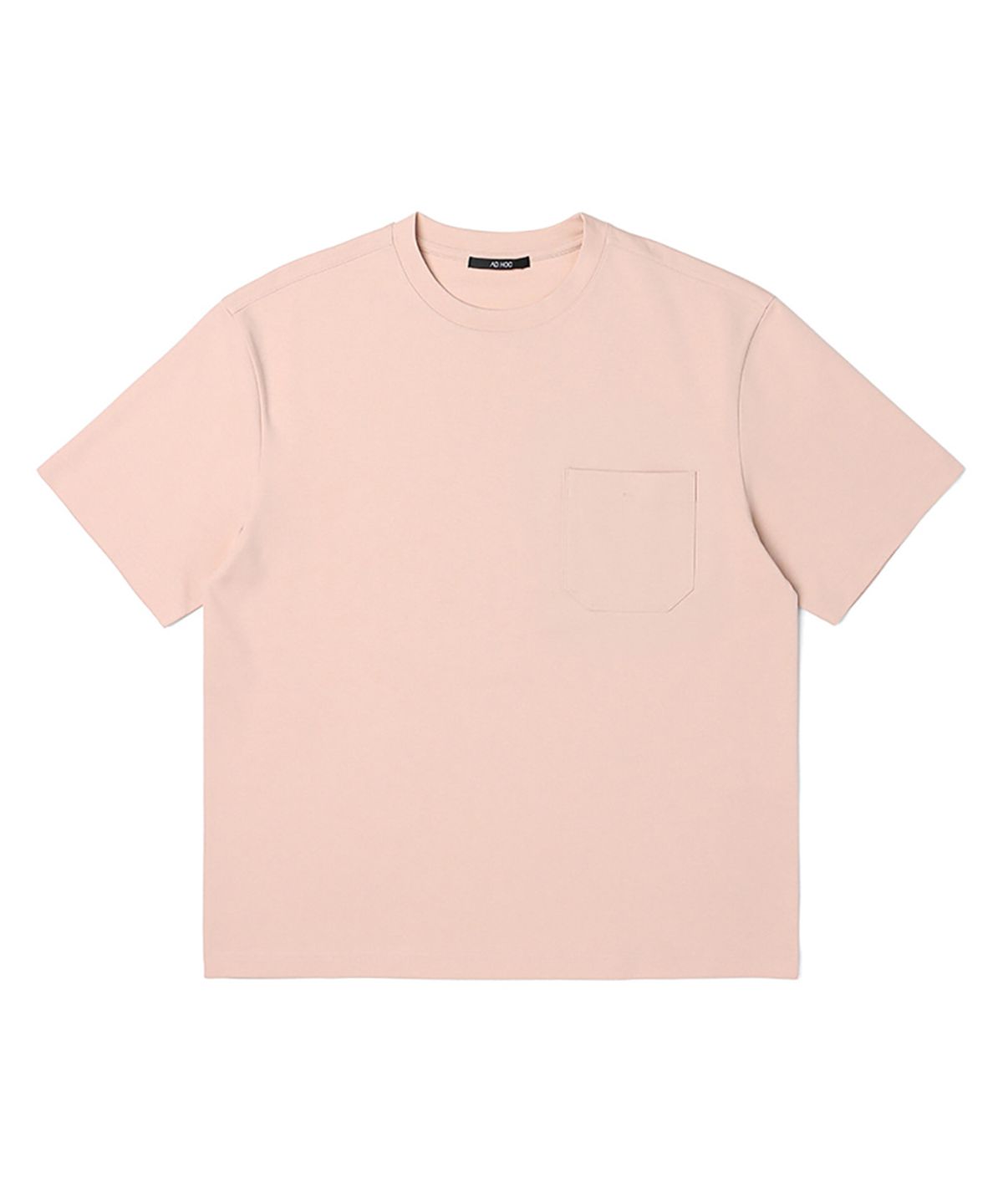 애드호크(ADHOC) 남성 분또 변형 포켓 반팔 라운드 티셔츠 (LT-PINK) (HA4ST90-80)