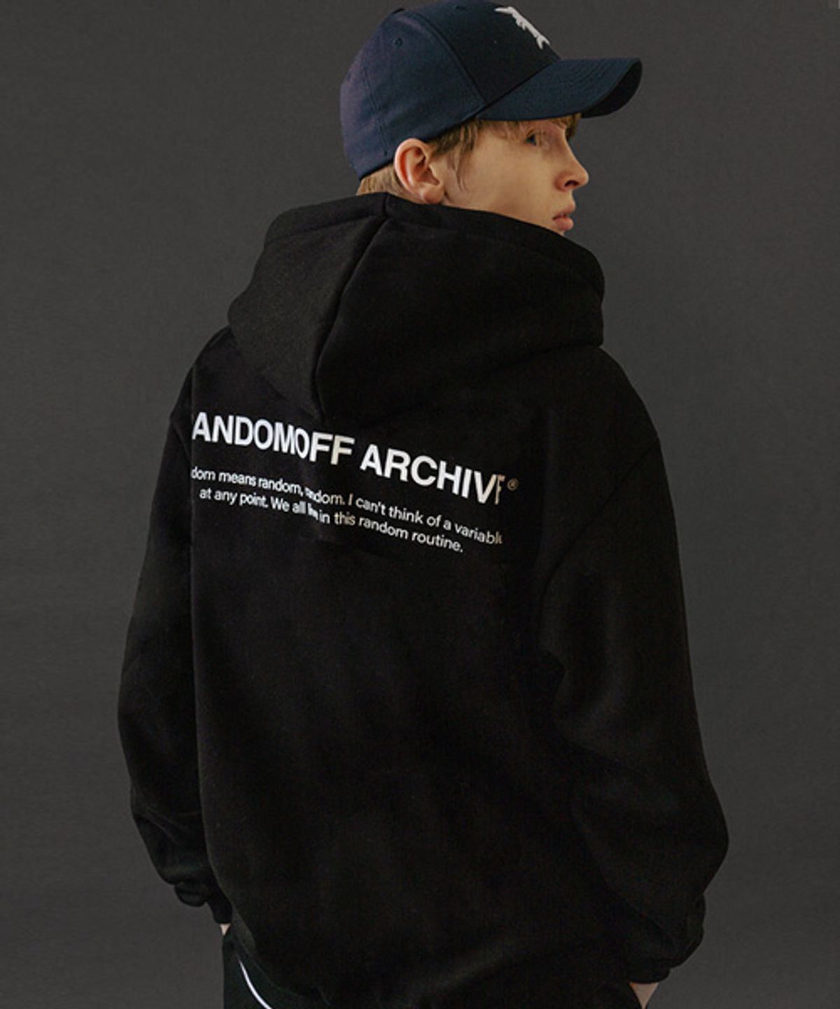 랜덤오프(RANDOMOFF) RANDOMOFF ARCHIVE 후드집업 [블랙]