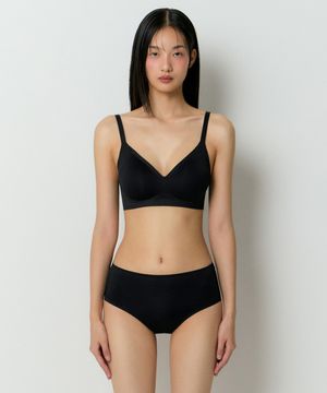 우먼즈 심리스 라이트 볼륨 브라 [블랙]