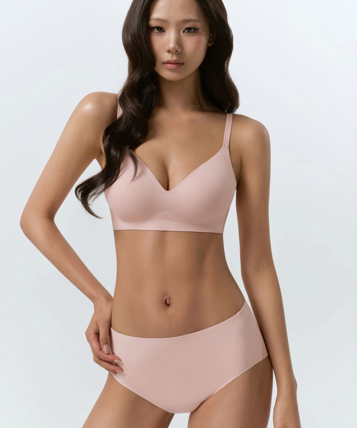 무신사 스탠다드 우먼(MUSINSA STANDARD WOMAN) 우먼즈 심리스 라이트 볼륨 브라 [핑크]