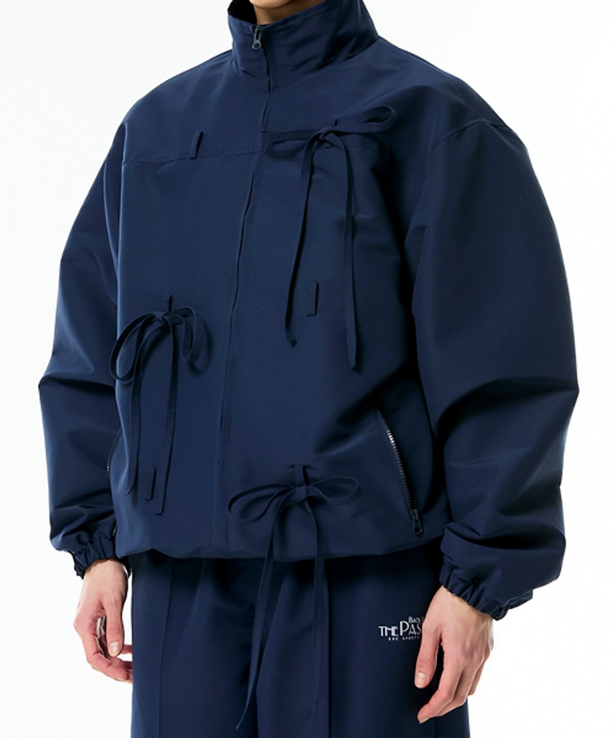 이에스씨 스튜디오(ESC STUDIO) ribbon training jacket (navy)
