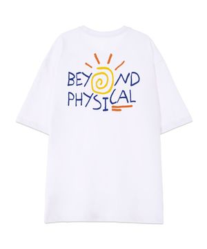 [오버핏]비욘드 피지컬 13수 면 라운드 넥 반팔 티셔츠_화이트
