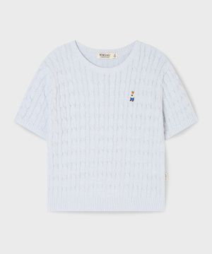 Steve Melange Short Sleeve Sweater / WHKAG2412F