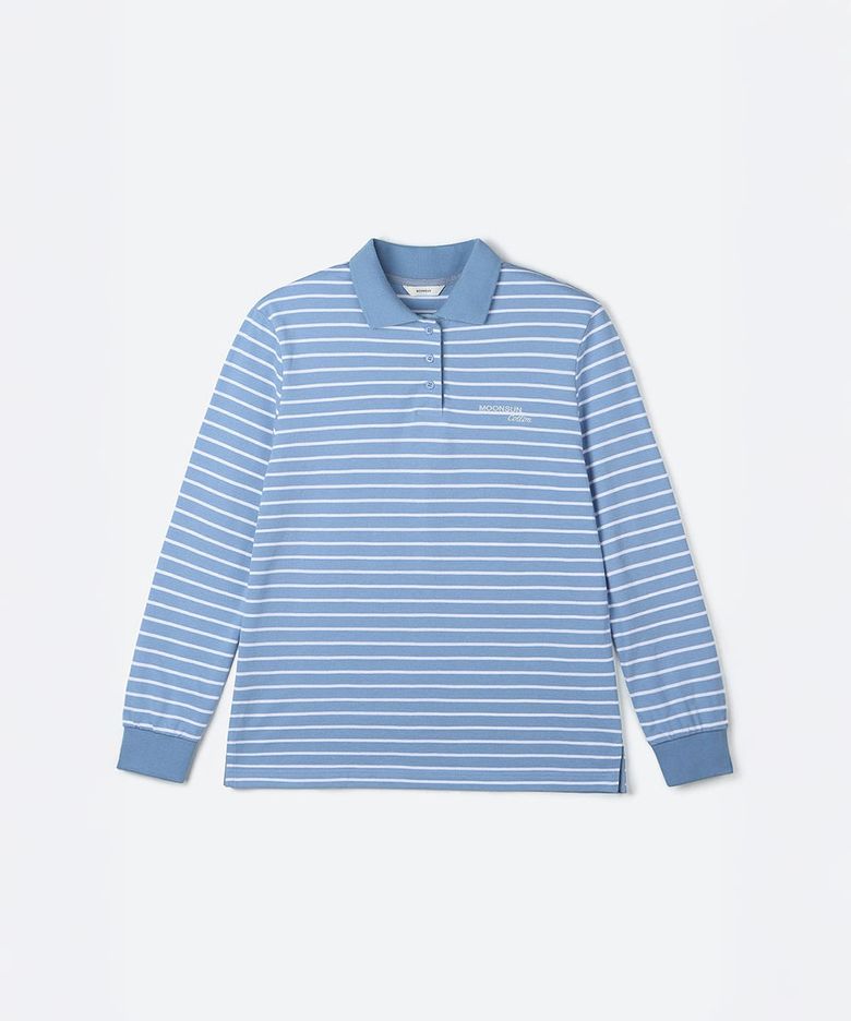 01 M.C UNISEX, Stripe PK Shirt / Sky